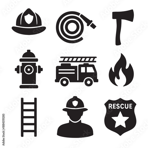 Icons of Firefighting Essentials.eps