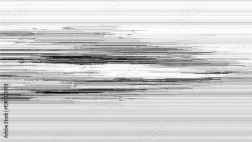 Glitchy digital distortion effect with horizontal lines