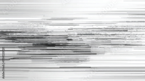 Glitchy distorted digital image with horizontal lines