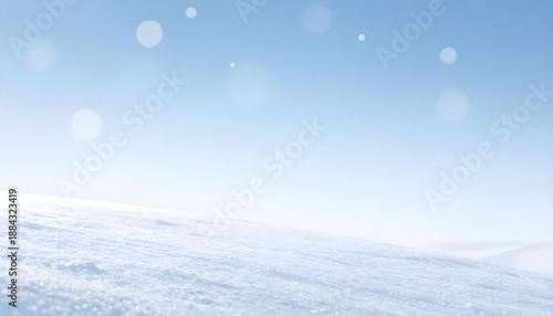 Wallpaper Mural Gentle snow-covered hills under a soft blue sky with bokeh lights Torontodigital.ca