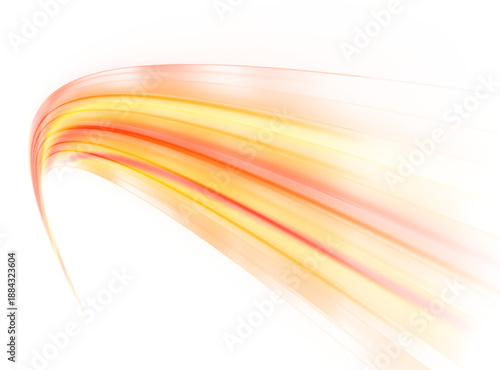 Radiant orange motion track forms a powerful racing path with vivid highlights and energetic speed flow. PNG
