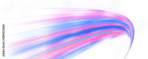 Gradient pink blue motion track glows softly with modern futuristic acceleration. PNG