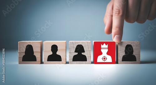 Wallpaper Mural Leadership and individuality concept with chess pieces Torontodigital.ca