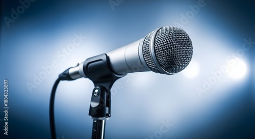 Wallpaper Mural Close up of a professional microphone on a stand Torontodigital.ca