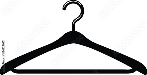 Clothes Hanger Icon, Apparel Hook Illustration
