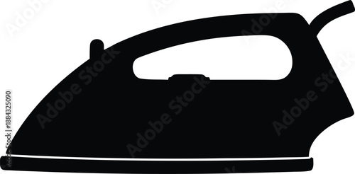 Clothes Iron Icon, Household Garment Smoothing Appliance Symbol