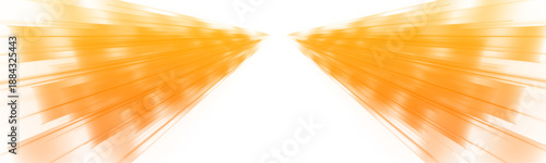 Orange light speed track forms a radiant racing path with warm neon glow and energetic motion streaks. PNG