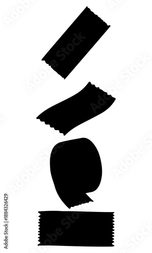 Toilet tissue paper vector, tissue paper art vector, empty paper design art, tissue paper vector art, vector of blank paper