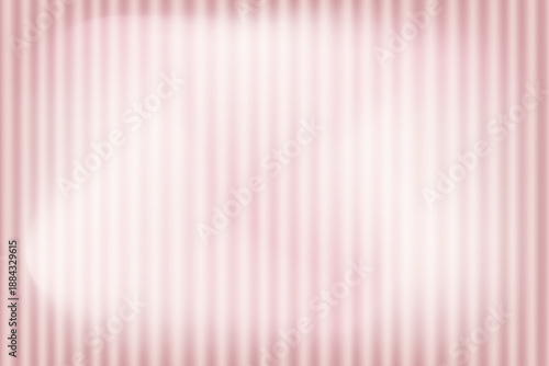 pink abstract background with wavy glass texture and vertical line pattern. Soft gradient backdrop with ribbed glass effect. Blurry bright design bg perfect for banner, poster, or modern layout