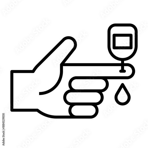 Sugar blood level icon. Blood sugar measuring sign. Glucose test symbol. Diabetes consept.