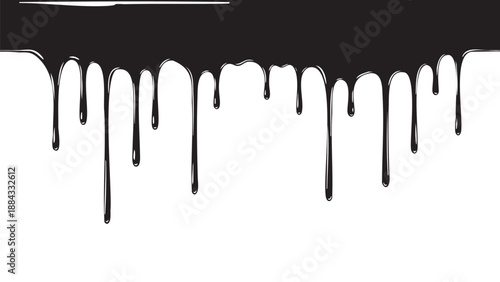 Realistic water droplets flowing smoothly on transparent surface