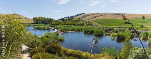 ニュージーランド　ホークス・ベイ地方にある湿地保護区のペカペカ・リージョナルパーク