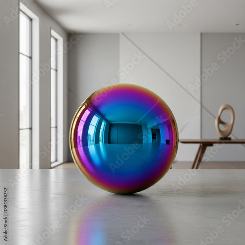 3d render of a glass sphere
