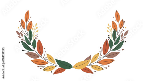 Autumn Leaves Wreath A Colorful Celebration of Fall Season.