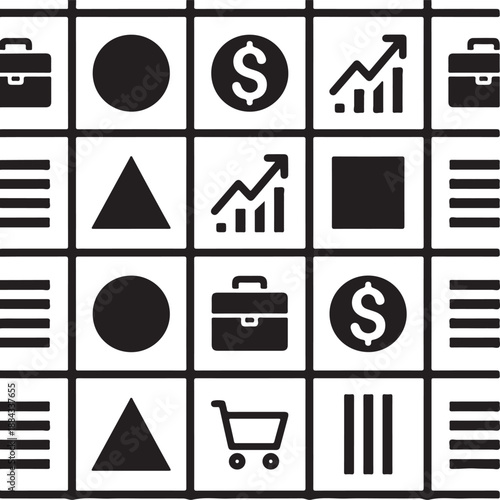  High contrast commercial pattern, black on white