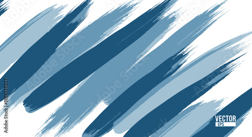 Abstract blue brush strokes on a white background, creating a modern and dynamic visual texture, perfect for design projects