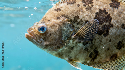 Realistic Illustration of Deep Sea Flounder