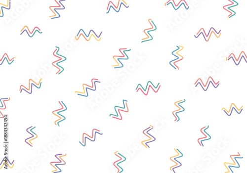 Minimalist seamless background with double wavy lines in soft colors on a clean white surface