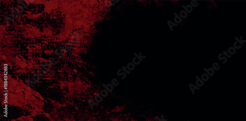 Dark red abstract grunge background with distressed texture and shadow. Suitable for dramatic, horror, and artistic design concepts.