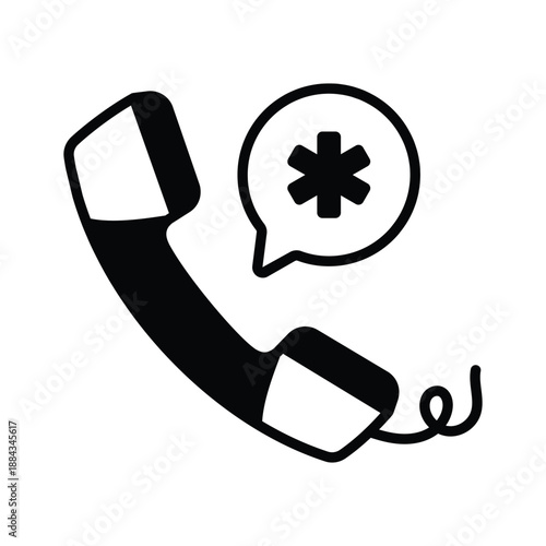 Download this creatively crafted amazing glyph icon of medical call