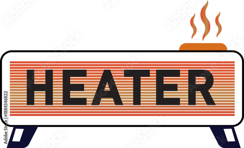 Retro Vaporwave Heater Logo Design