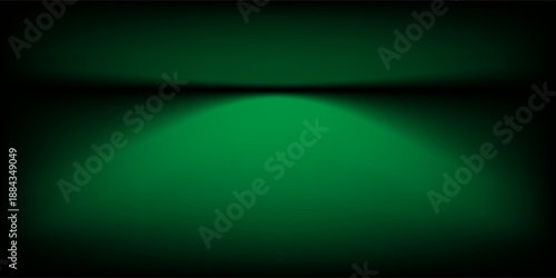 Abstract gradient podium background. Empty green 3D studio background. Clean scene for product presentation mockup template. eps 10