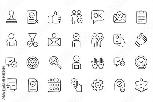 Review and authorization symbols for document management software