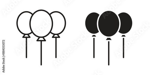 Balloons icon suitable vector symbol for graphic design, logo, web site, social media