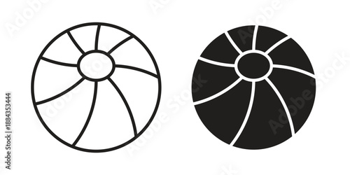 Beach ball icon suitable vector symbol for graphic design, logo, web site, social media