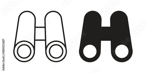 Binoculars icon suitable vector symbol for graphic design, logo, web site, social media
