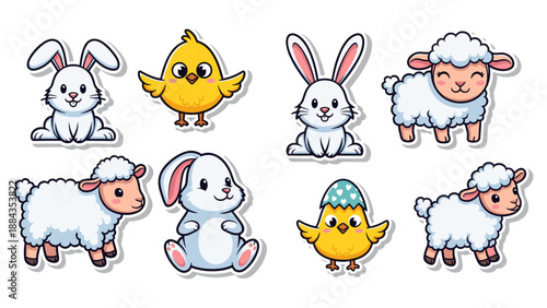Cute Easter Animals Collection