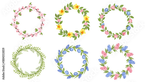 Spring Floral Wreath Collection