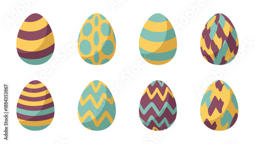 Colorful Easter Eggs Collection