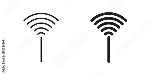 Broadcast icon suitable vector symbol for graphic design, logo, web site, social media