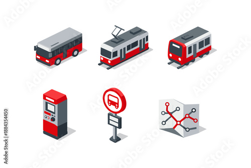 Public Transport Icons Set