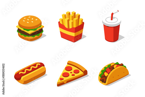 Isometric Fast Food Collection