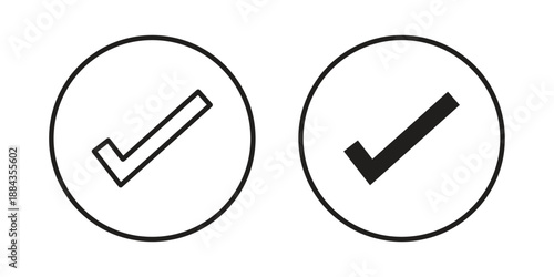 Check mark icon suitable vector symbol for graphic design, logo, web site, social media