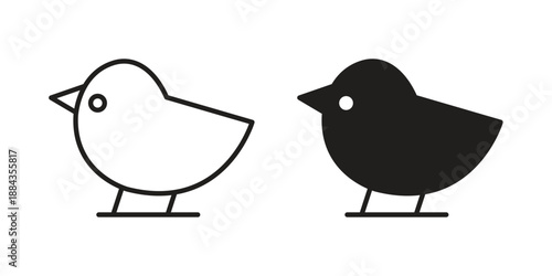 Chick icon suitable vector symbol for graphic design, logo, web site, social media