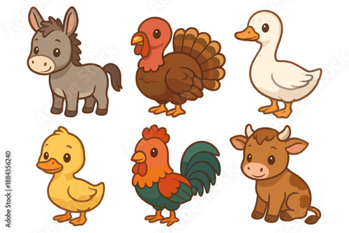 Cute Farm Animals Collection