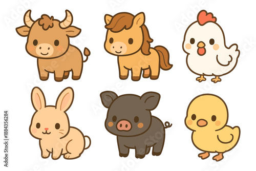 Cute Farm Animals Collection