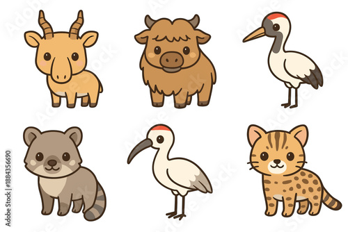 Cute Cartoon Animals Collection