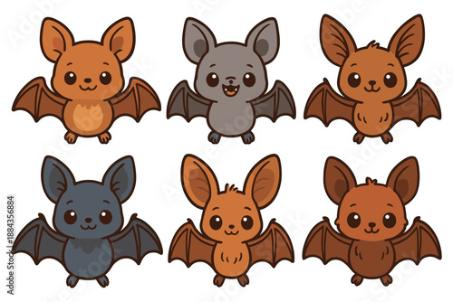 Cute Bat Characters Collection