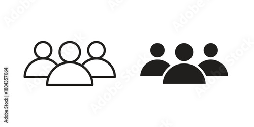 Community icon suitable vector symbol for graphic design, logo, web site, social media