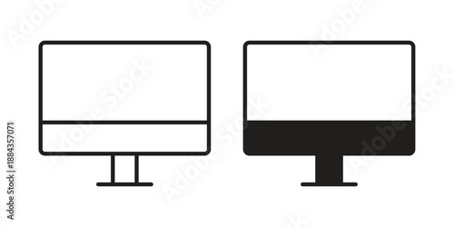 Computer screen icon suitable vector symbol for graphic design, logo, web site, social media