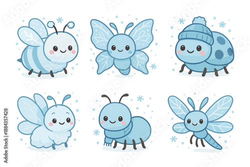 Cute Winter Insects Collection