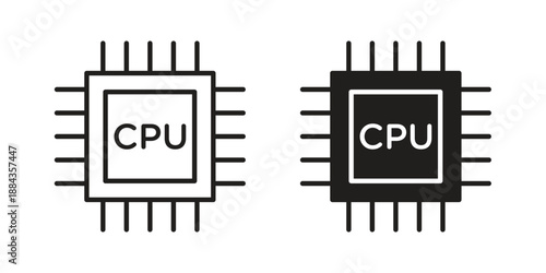 CPU icon suitable vector symbol for graphic design, logo, web site, social media