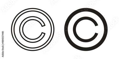 Copyright icon suitable vector symbol for graphic design, logo, web site, social media