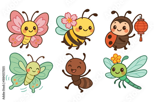 Cute Cartoon Insects Collection