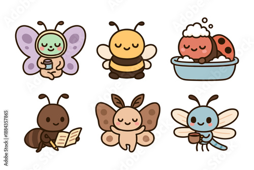Cute Kawaii Insects Collection
