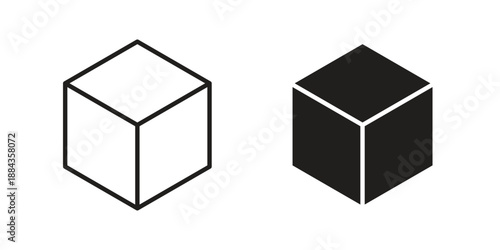 Cube icon suitable vector symbol for graphic design, logo, web site, social media
